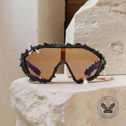 Punk Arrow Decorated Drip Glue Pc Sunglasses