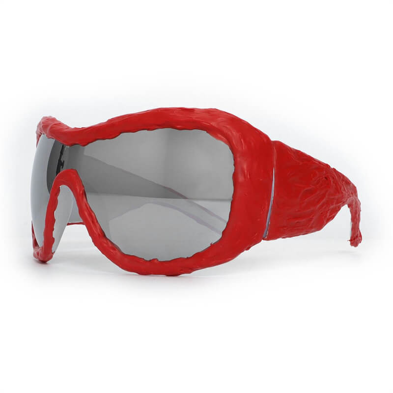 Punk Avant-garde Drip Glue Pc Sunglasses