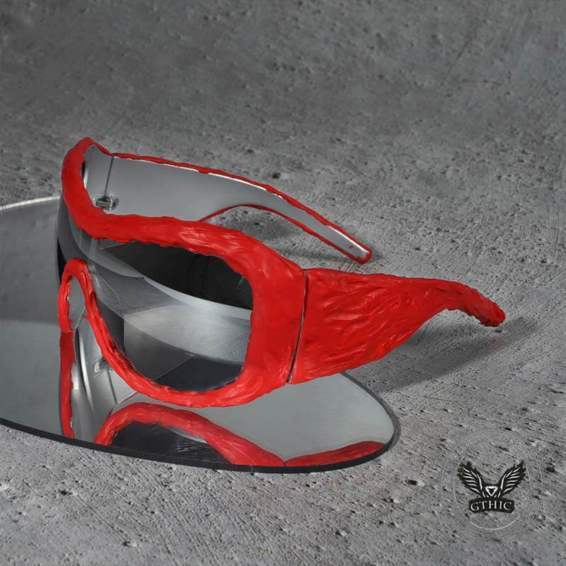 Punk Avant-garde Drip Glue Pc Sunglasses