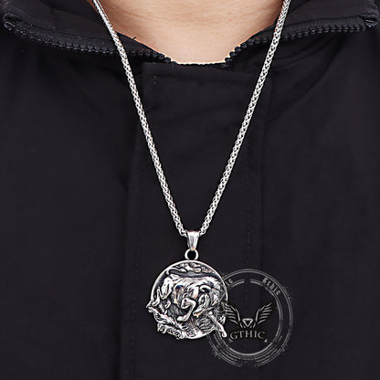 Punk Bull Charging Stainless Steel Animal Pendant