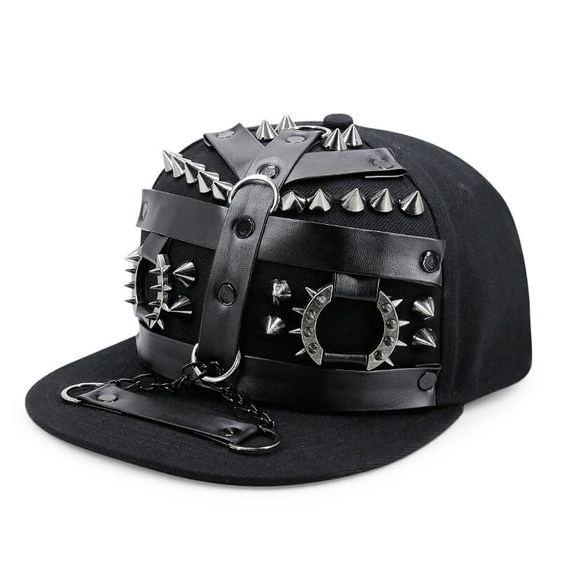 Punk Bullet Design Studded Baseball Cap