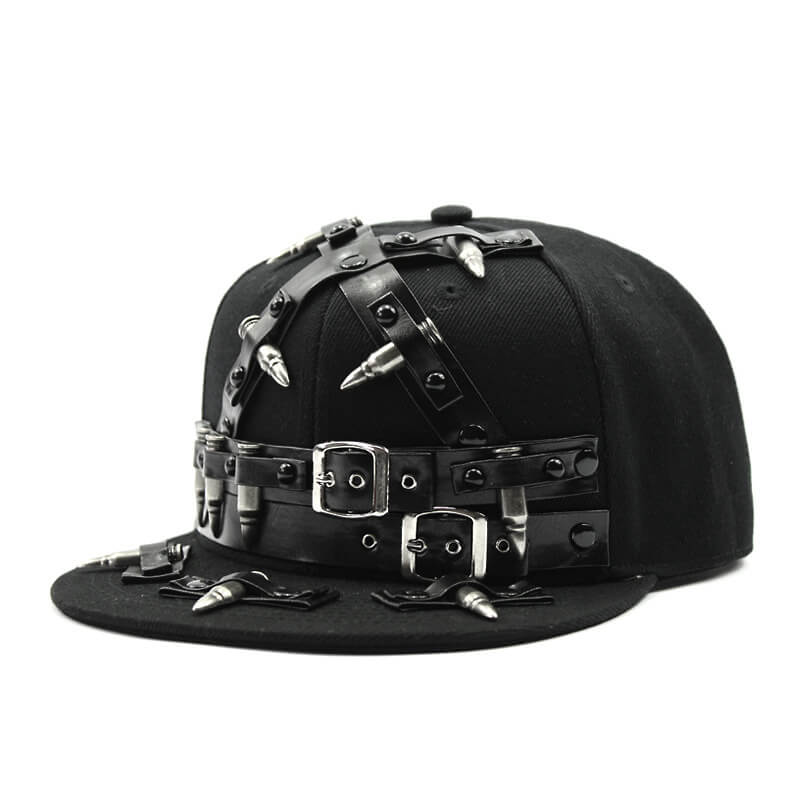 Punk Bullet Design Studded Baseball Cap