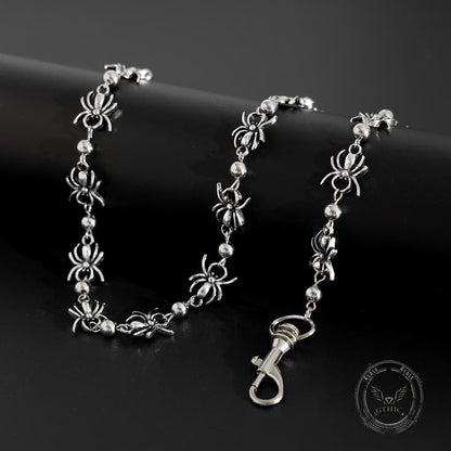 Punk Dark Spider Alloy Biker Pants Chain