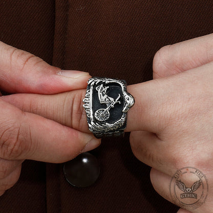 Punk Eagle Motorcycle Stainless Steel Biker Ring