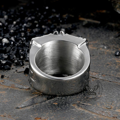 Punk Eagle Motorcycle Stainless Steel Biker Ring