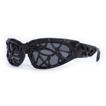 Punk Snake Pattern Drip Glue Pc Sunglasses
