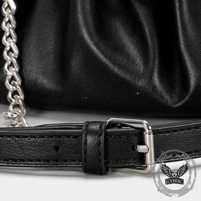 Punk Multi-zipper Head Pu Leather Edgy Handbag