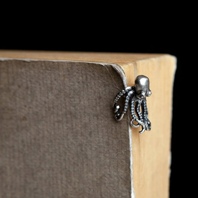 Punk Octopus Sterling Silver Ear Cuff