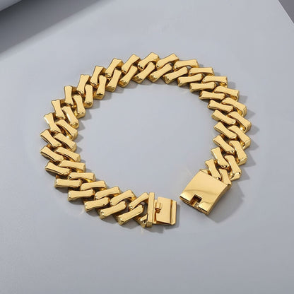 Punk Rhombus Cuban Chain Stainless Steel Necklace