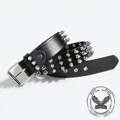 Punk Rock Spiked Rivet Handmade Pu Leather Belt