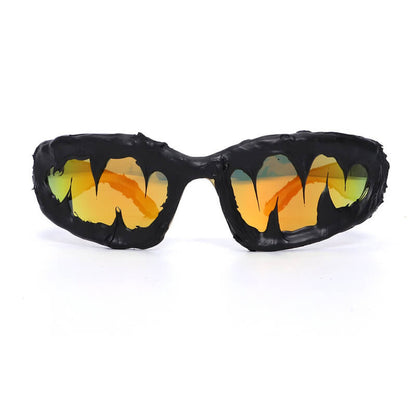 Punk Sharp Teeth Design Drip Glue Pc Sunglasses