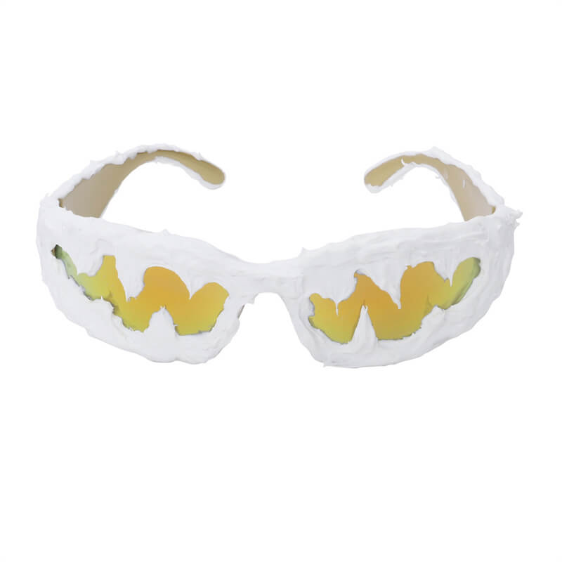 Punk Sharp Teeth Design Drip Glue Pc Sunglasses