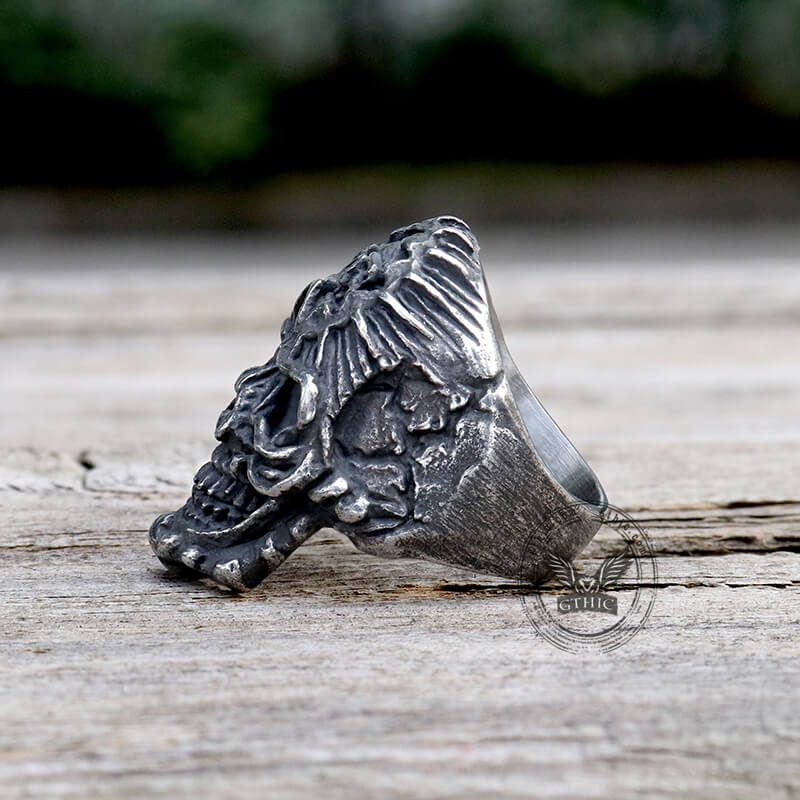 Punk Skull Design Stainless Steel Thumb Ring
