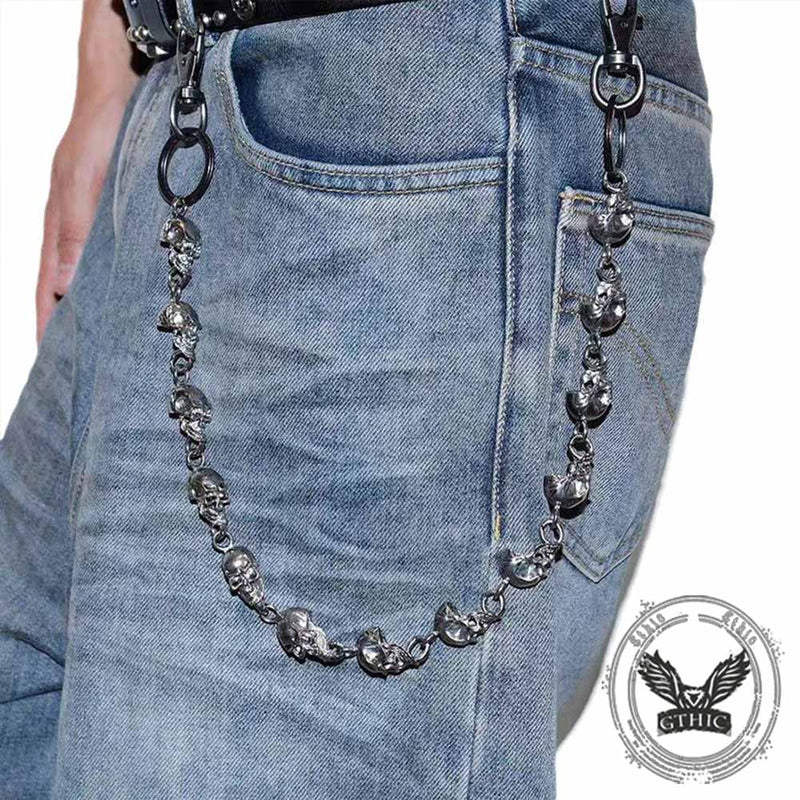 Punk Skull Head Alloy Biker Pants Chain