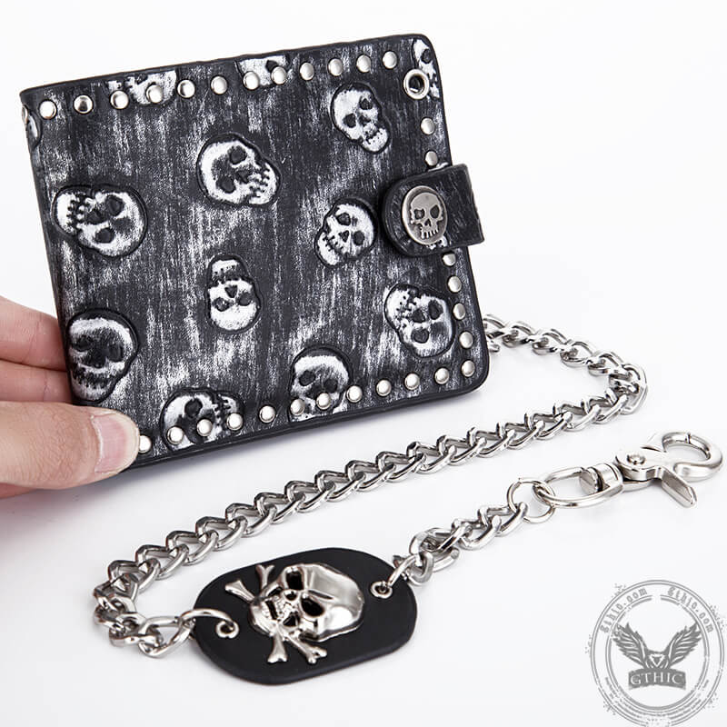 Punk Skull Head Pu Leather Wallet