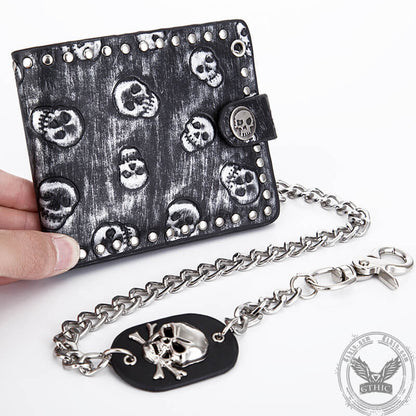 Punk Skull Head Pu Leather Wallet