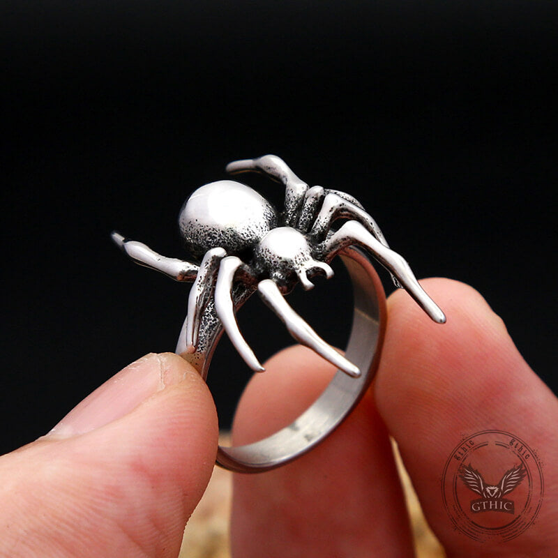 Punk Spider Stainless Steel Animal Ring