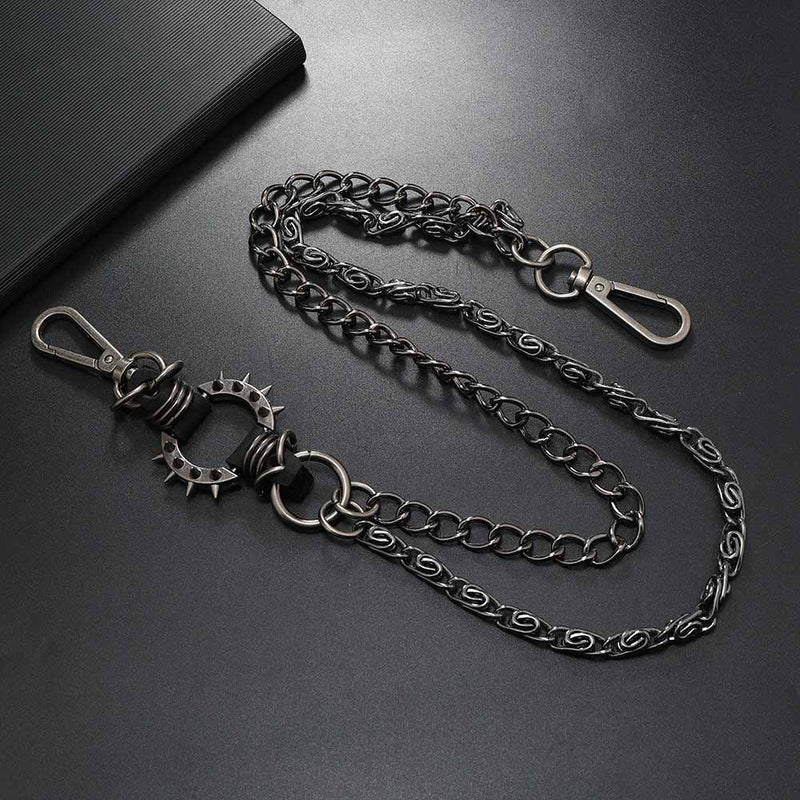 Punk Spiked Double-chain Alloy Pants Chain