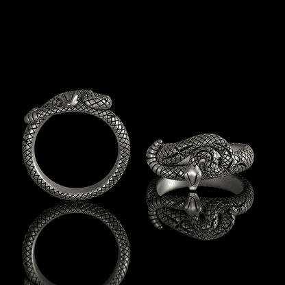 Rattlesnake Sterling Silver Snake Ring