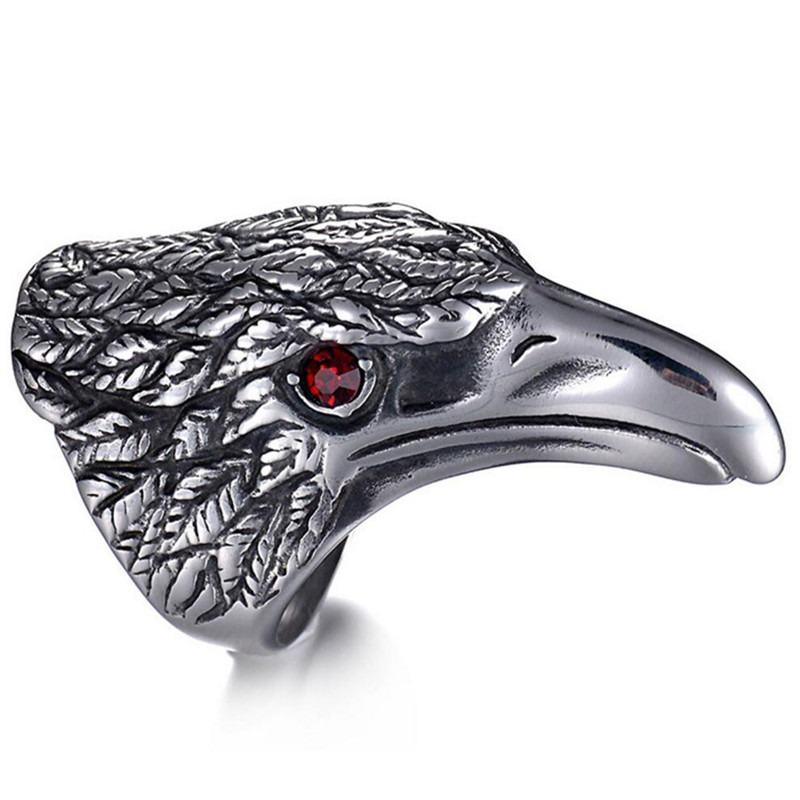 Raven's Head 316l Stainless Steel Ring / Gothic and Jewelry