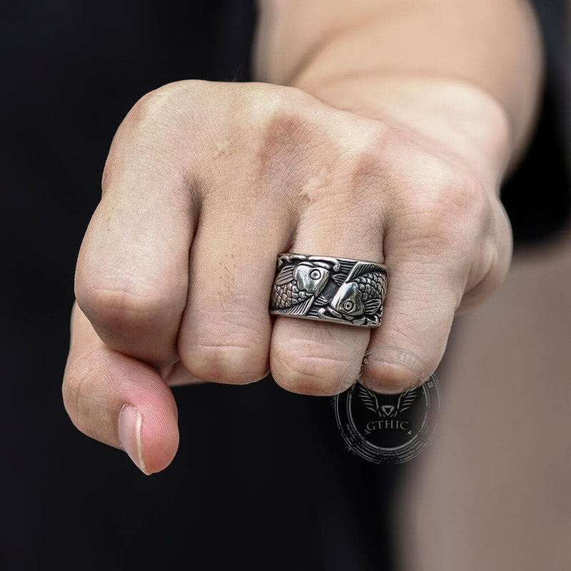 Relief Fish Sterling Silver Ring