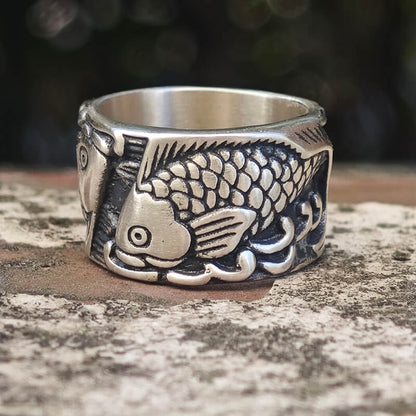 Relief Fish Sterling Silver Ring
