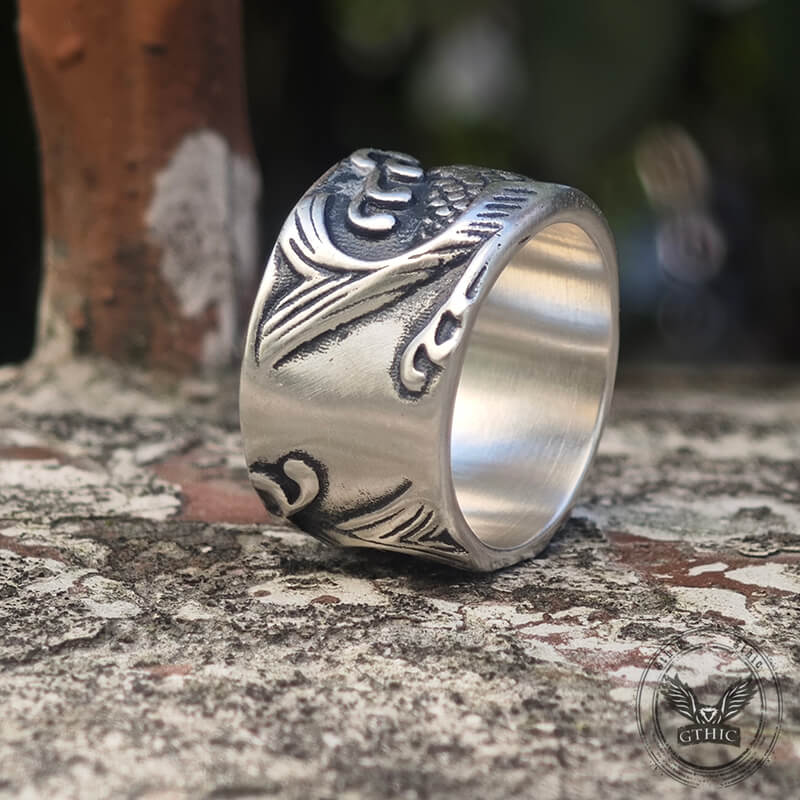 Relief Fish Sterling Silver Ring