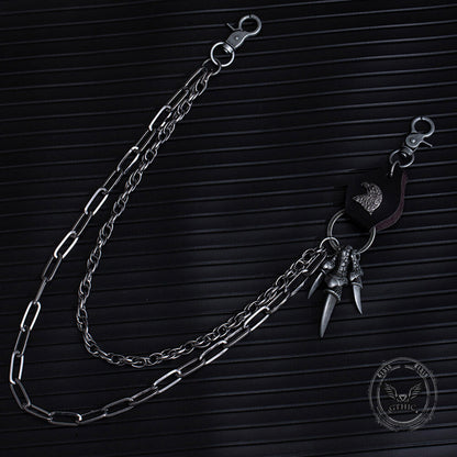 Retro Punk Eagle Claw Double-layer Alloy Pants Chain