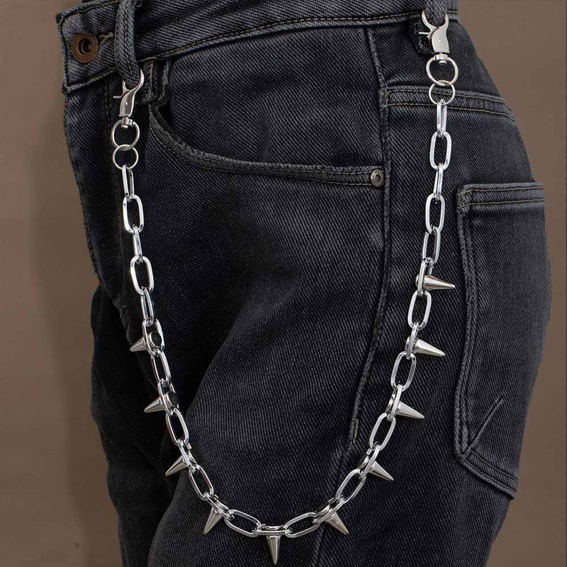Retro Rock Spiked Punk Alloy Pants Chain