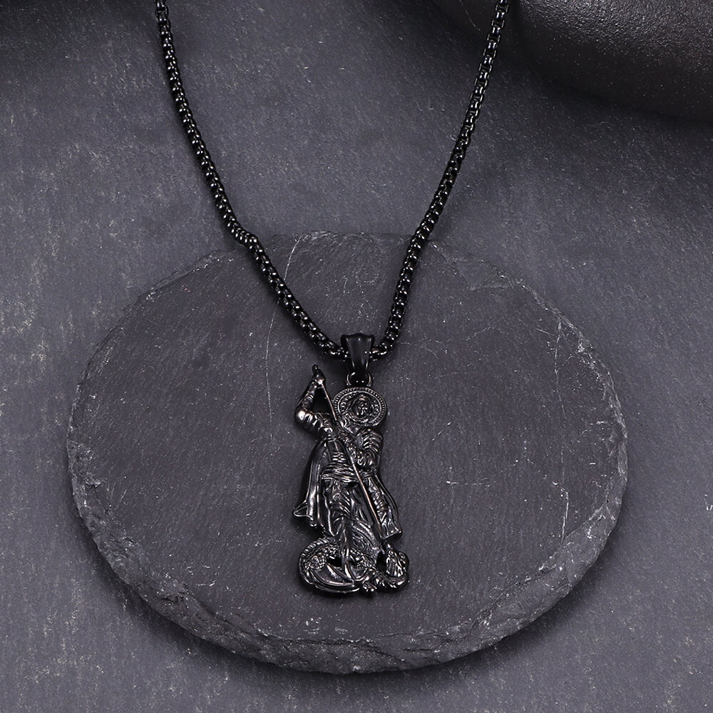 Retro St. George Slay Dragon Stainless Steel Pendant
