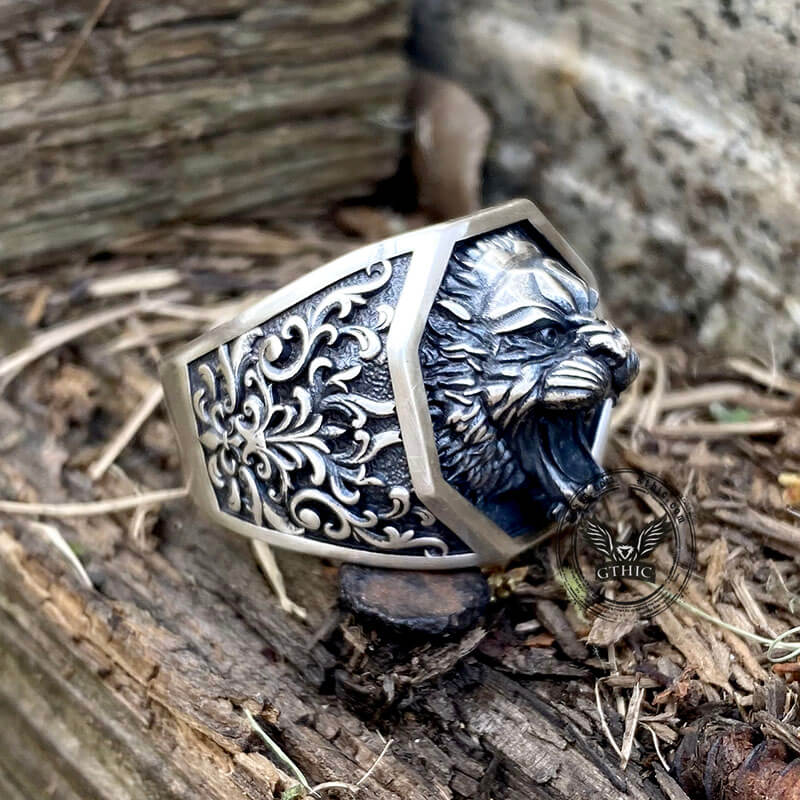 Roaring Lion Sterling Silver Ring