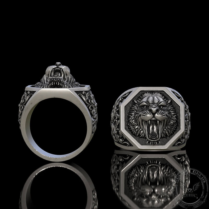Roaring Lion Sterling Silver Ring