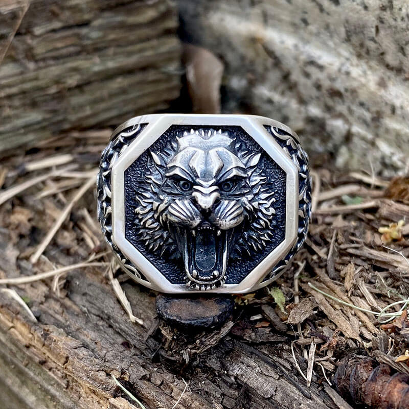 Roaring Lion Sterling Silver Ring