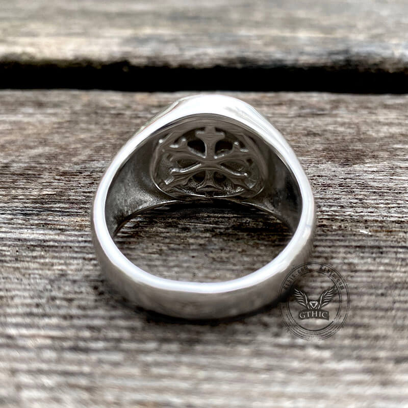 Rock Symbol Sterling Silver Skull Ring
