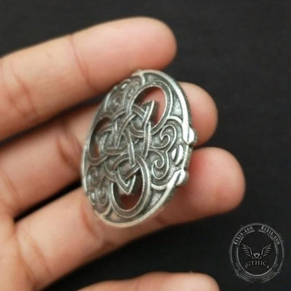 Round Celtic Knot Zinc Alloy Viking Brooch