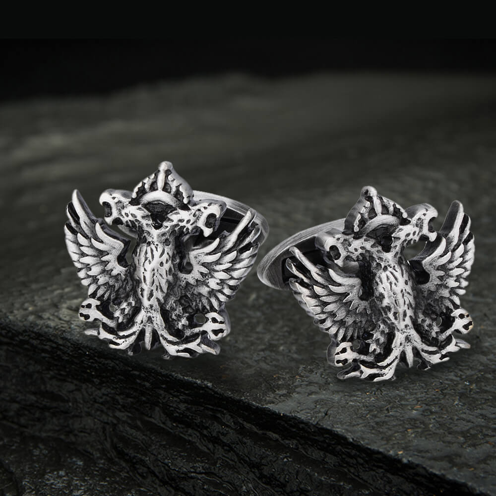 Royal Double-headed Eagle Brass Cufflinks