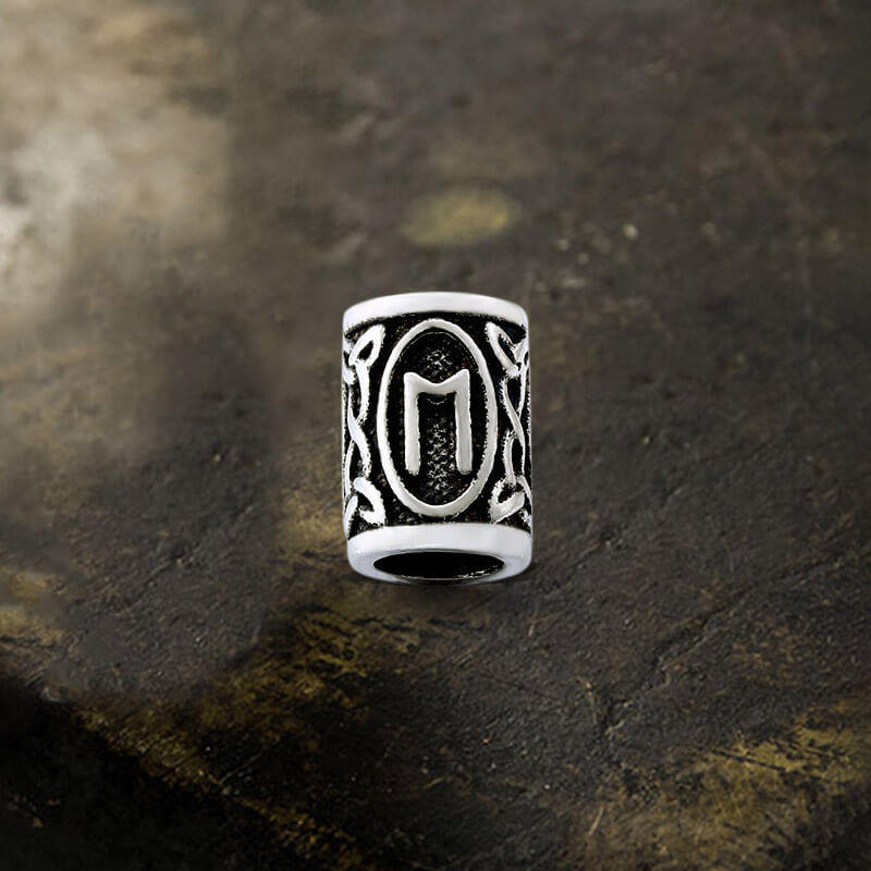 Runes Stainless Steel Viking Hair Bead