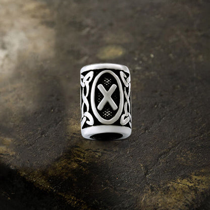 Runes Stainless Steel Viking Hair Bead