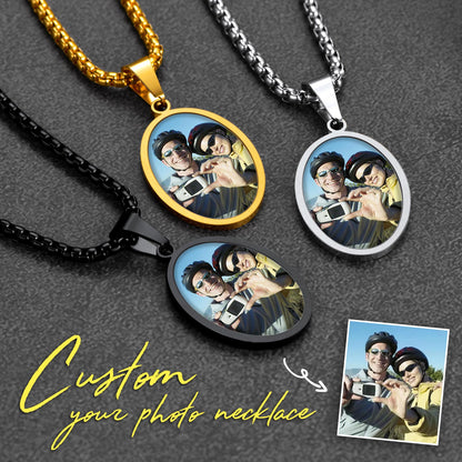 Customized Saint Michael Necklace With Picture for