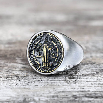 Saint Benedict Stainless Steel Ring
