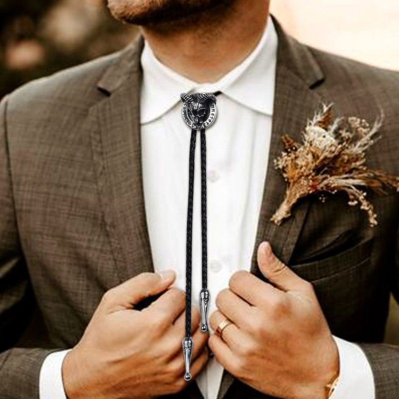 Satanic Baphomet Goat Bolo Tie for