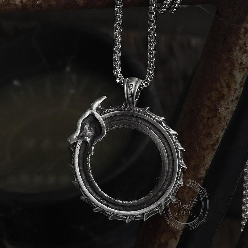 Self-devourer Pure Tin Ouroboros Necklace