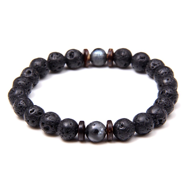 Set Bracelets Natural Stone Beads and Wood / Pulseras Bracelets