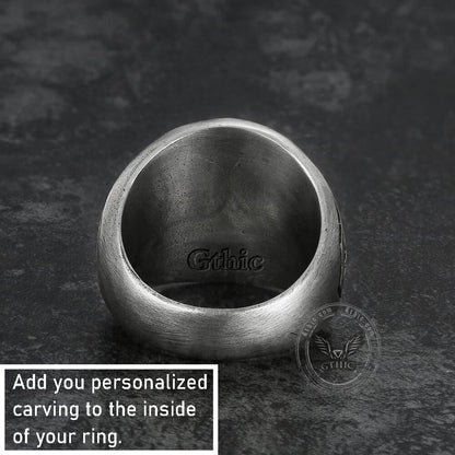 Dragon Scale Pattern Sterling Silver Cross Ring