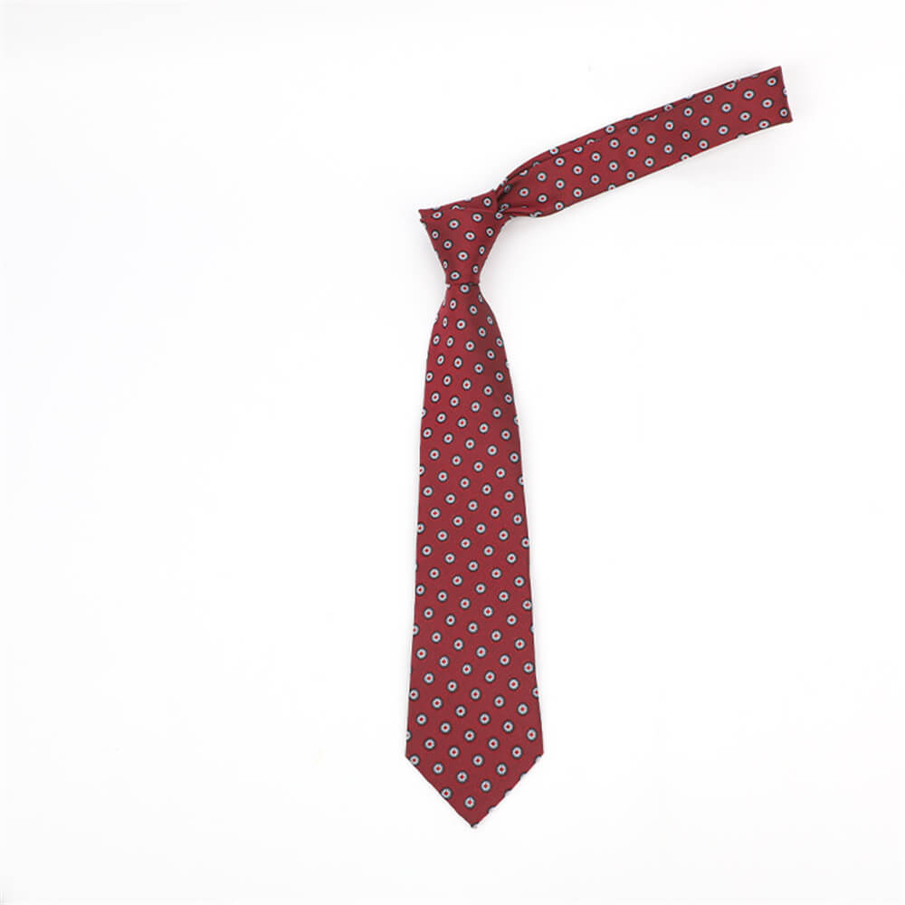 Simple Polka Dot Print Polyester Tie