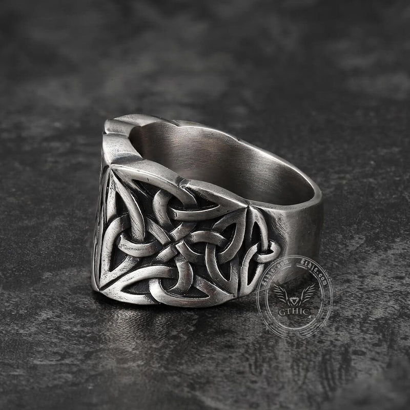 Simple Knot Sterling Silver Viking Ring