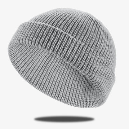 Simple Color Cuffed Beanie Hat