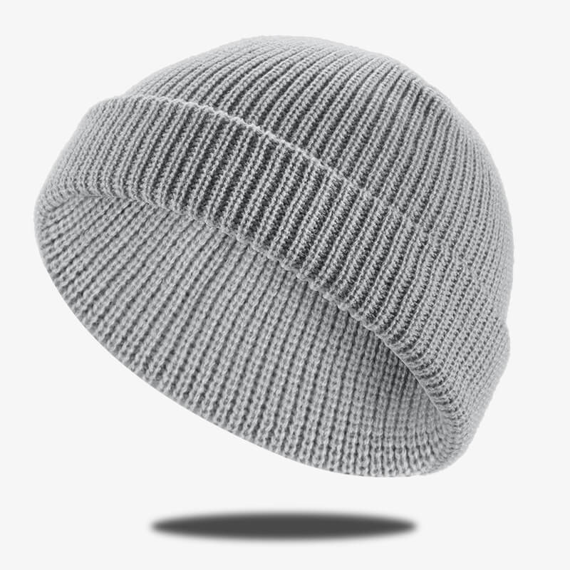 Simple Color Cuffed Beanie Hat