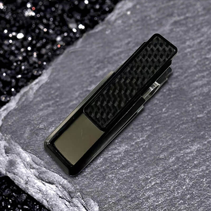 Simple Color Plaid Alloy Money Clip
