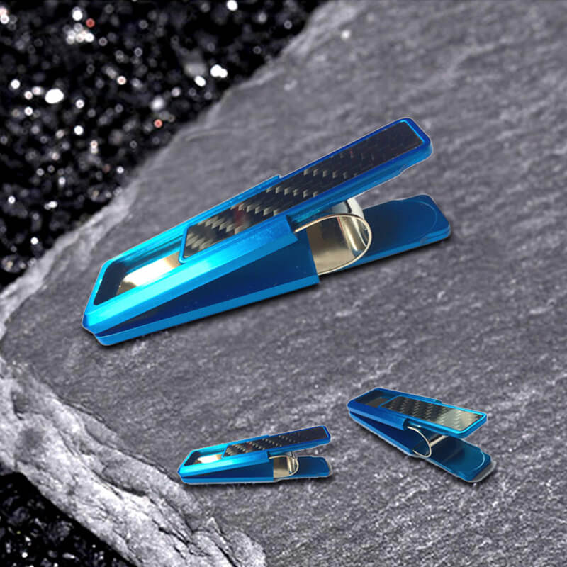 Simple Color Plaid Alloy Money Clip